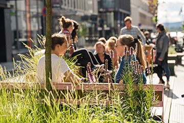 Parklets i Tordenskiolds gate og Nedre Slottsgate